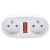 Solight rozbočka, 2 x 10A, bílá, vypínač Solight rozbočka, 2 x 10A, bílá, vypínač
