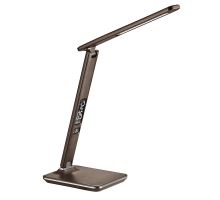 Solight LED stolná lampička s displayom, 9W, voľba teploty svetla, kože, hnedá Solight LED stolná lampička s displayom, 9W, voľba teploty svetla, kože, hnedá