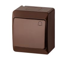 GALATEA IP44 Tlačítko symbol "zvonek" č.1/0 (hnědá)