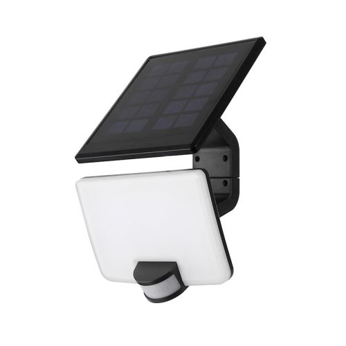 Solight LED solárne osvetlenie so senzorom, 11W, 1200lm, Li-on, čierna