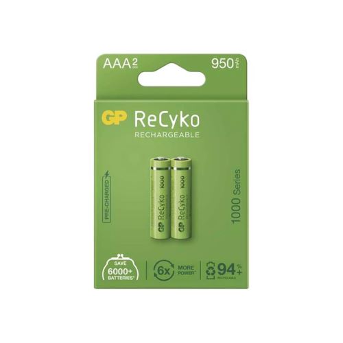 Baterie AAA (R03) nabíjecí 1,2V/950mAh GP Recyko 2ks