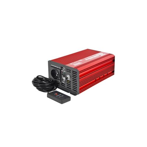 Menič napätia CARSPA P600 12V/230V 1000W čistá sínusovka DO
