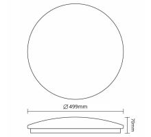 LED svítidlo OPAL + dálkový ovladač 48W - LCL555B (9)