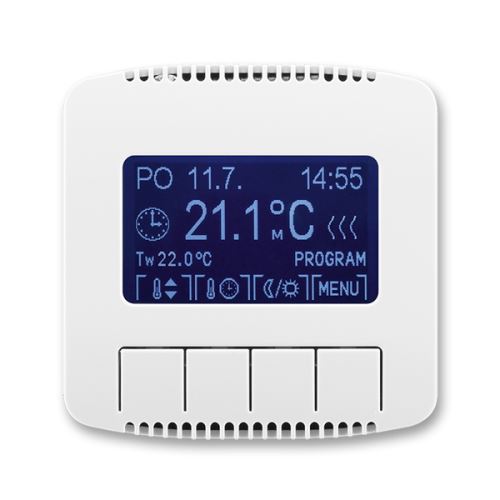 Termostat univerzální programovatelný (ovládací jednotka), bílá, ABB Tango 3292A-A10301 B