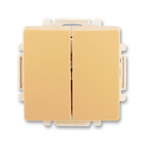 Přepínač střídavý dvojitý s krytem, řazení 6+6, béžová, ABB Swing / Swing L 3557G-A52340 D1