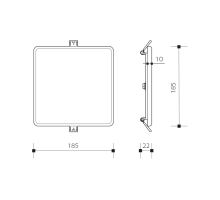 LED DOWNLIGHT SQUARE vestavné hranaté LED svítidlo IP66 18W DIM stmívatelné - teplá bílá (1)