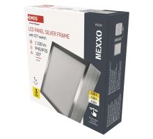 LED přisazené svítidlo NEXXO, čtvercové, stříbrné, 12,5W, se změnou CCT