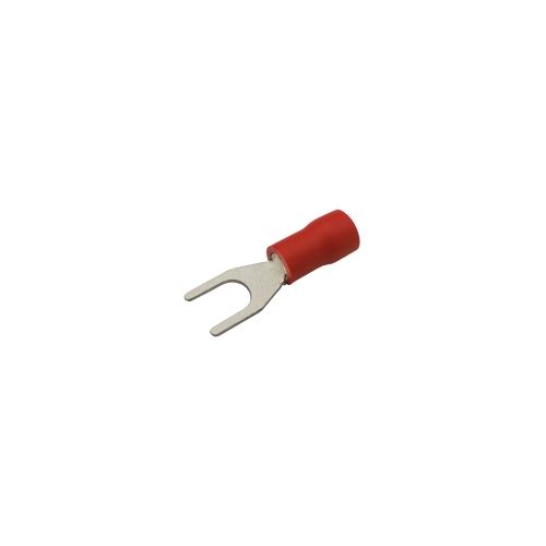 Vidlička 4.3mm, vodič 0.5-1.5mm červená