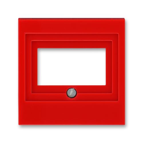 Kryt zásuvky reproduktorové, komunikační přímé nebo přístroje USB, červená, ABB Levit 5014H-A00040 65