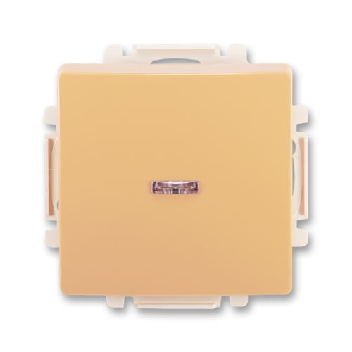 Ovládač zapínací s krytem, se sv. N, s průzorem, řazení 1/0So, béžová, ABB Swing / Swing L 3557G-A91342 D1