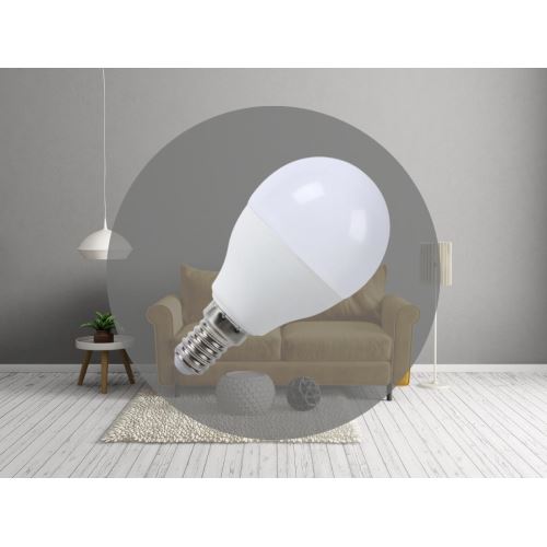 LED žiarovka 8W - G45 / E14 / SMD / 6500K - ZLS804