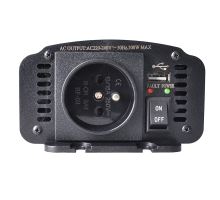 Solight invertor 12V, USB 500mA, kovový, černý, max. zatížení: 300W (4)