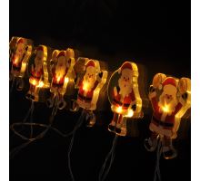 Solight LED okenní řetěz - Santa, 6x LED, přísavný, 120cm, 2x AA (6)