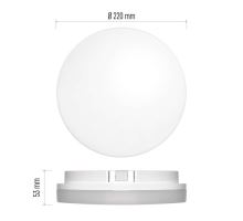 LED prisadené svietidlo TORI, kruhové biele 15W neutrálne b., IP54 (3)