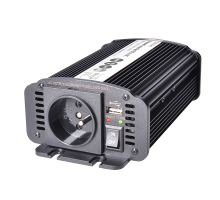 Solight invertor 12V, USB 500mA, kovový, černý, max. zatížení: 300W (1)