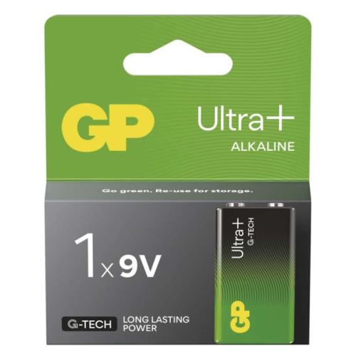 Alkalická baterie GP Ultra Plus 9V (6LF22)