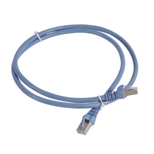 Patch kabel F/UTP Cat.6 PVC 1,0m sv.modrá RAL 5024