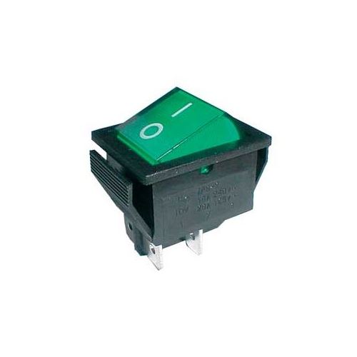 přepínač kolébkový L253 ON-OFF 12V zelený