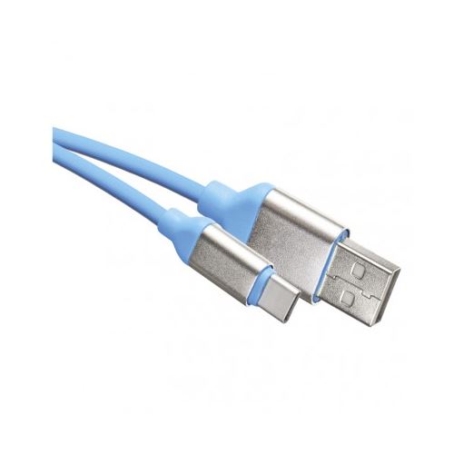 USB kábel 2.0 A / M - C / M 1m modrý
