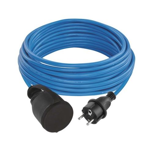 Počasí odolný prodlužovací kabel 10 m / 1 zásuvka / černý / silikon / 230 V / 1,5 mm2