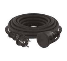 Neoprénový predlžovací kábel spojka 5m 3x 1,5mm, čierna