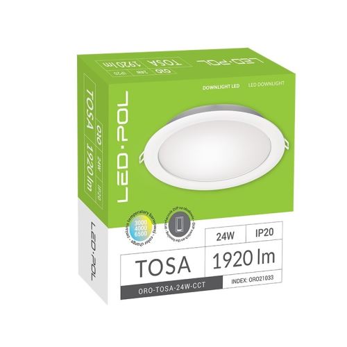 ORO-TOSA-24W-CCT LED svietidlo 3000-6500K