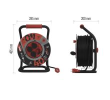 Guma-neoprén prodluž. kabel, buben kovový – 4z, 40m, 2,5mm2 (14)