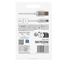 USB kabel 2.0 A/M - C/M 1m bílý (5)