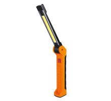Solight pracovní nabíjecí LED lampa,  500lm + 70lm, COB, Li-Ion, USB, černooranžová