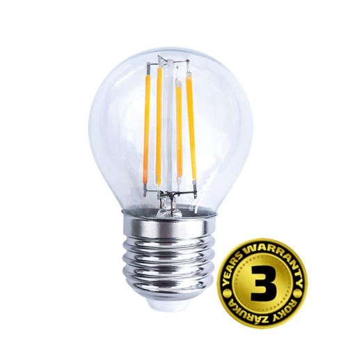 Solight LED žiarovka retro, miniglobe, 4W, E27, 3000K, 360 °, 440L