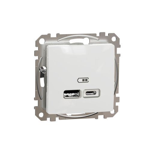 Sedna Design zásuvka nabíjací USB 2-násobná (A + C) 2,4A biela