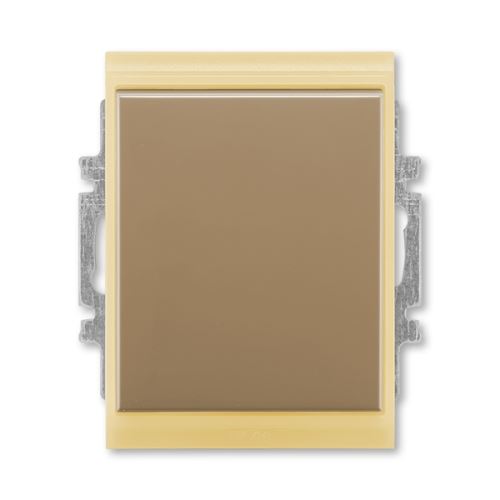 Přepínač křížový s krytem, řazení 7, IP 44, kávová/ledová opálová, ABB, Element 3558E-A07940 25