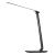 Solight LED stolní lampička stmívatelná, 12W, volba teploty světla, USB, černý lesk