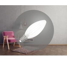LED Filament BÍLÝ 4,5W - C35 / E14 / 4000K - ZWF206 (8)