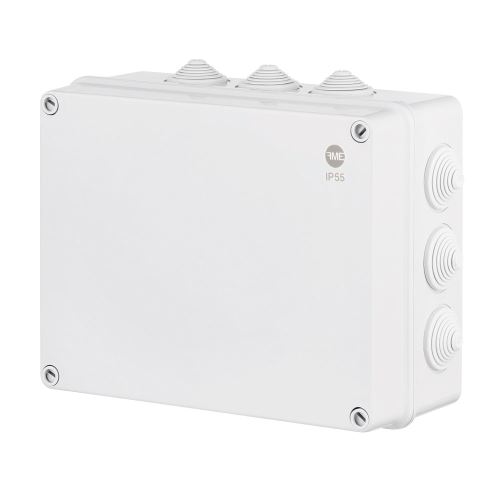 Krabica SolidBOX 68222 IP55, 305x244x168mm, plné veko, stupňovité vývodky (12x)
