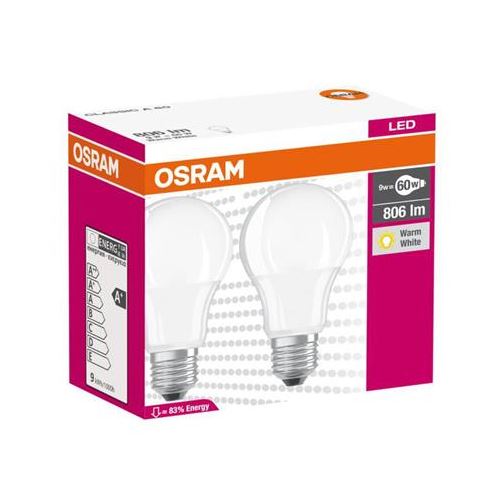 LED žiarovky Duopack 9W E27 WW OSRAM