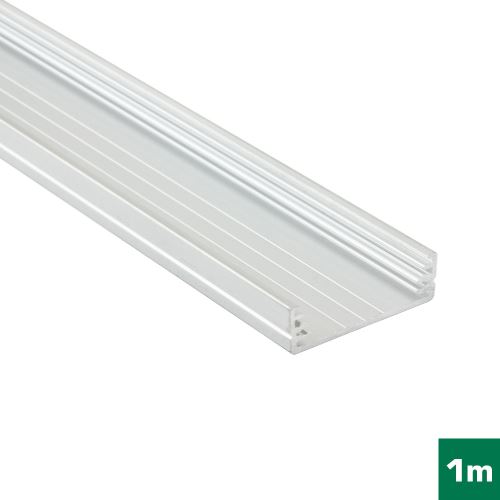 AL profil FKU15 G / W pre LED, bez plexi, 1m, surový
