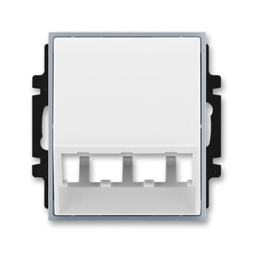 Kryt pre šikmé osvetlenie s LED alebo prvkami Panduit Mini-Com, biela / ľadová šedá, ABB, Element 5014-A00400 04
