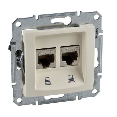 Sedna zásuvka datová 2xRJ45 cat.5e UTP Beige