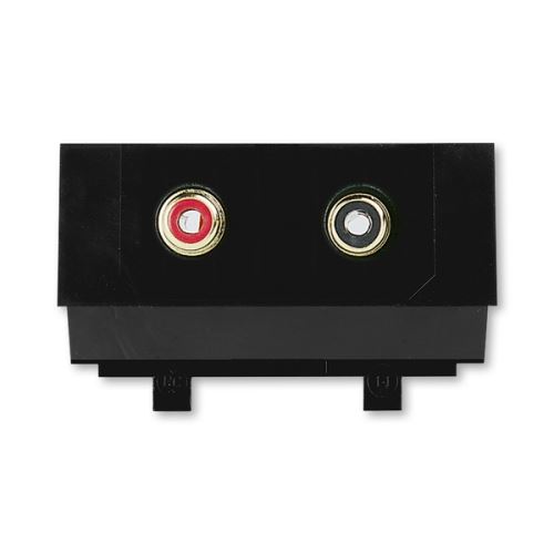 Nosná maska s konektormi (2x zásuvka CINCH), čierna, ABB Neo 5014-A02206