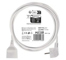 Prodlužovací kabel 5 m / 1 zásuvka / bílý / PVC / 1,5 mm2 (7)