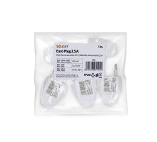 Solight zástrčka plochá 2.5A, přímá, IP20, bílá (3)
