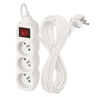 Prodlužovací kabel s vypínačem – 3 zásuvky, 7m, bílý (1)