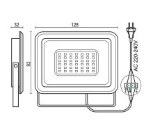 LED biely reflektor 20W / 4000K - LF0122 (1)