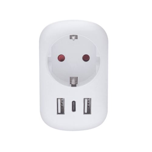 Solight cestovní adaptér s USB do Spojených států, typ B