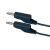 Kabel propojovací 0,35mm2/ 0,5m s banánky černý HADEX N533 Kabel propojovací 0,35mm2/ 0,5m s banánky černý HADEX N533