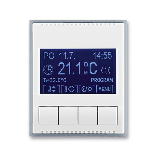 Termostat univerzálny programovateľný (ovládacia jednotka), biela / ľadová šedá, ABB, Element 3292-A10301 04