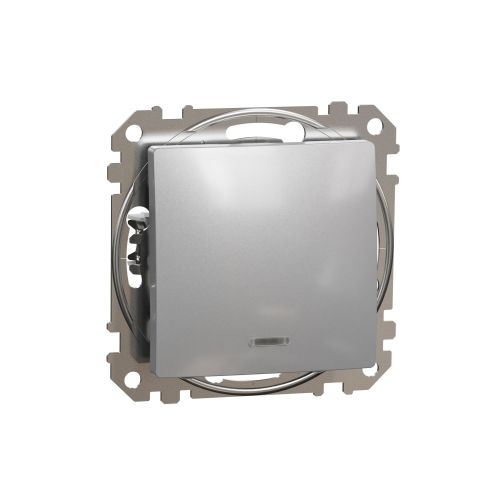 Sedna Design spínač 6So střídavý bezšroubový aluminium