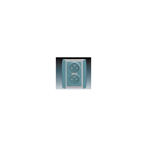 Zásuvka Element dvojnásobná, s clonka ABB 5512-C02359 23 modrá