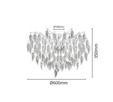 Luxusní stropní křišťálový lustr 10 x G9 - CA043/600C (3)